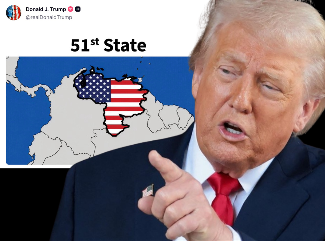 Trump agita la geopolítica al sugerir a Venezuela como el “Estado 51”