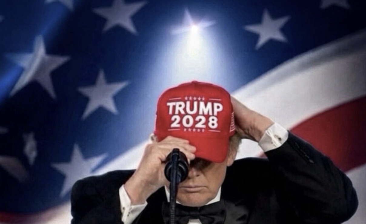 “Gané tres veces y lo haré de nuevo”: Trump bromea con postularse en 2028