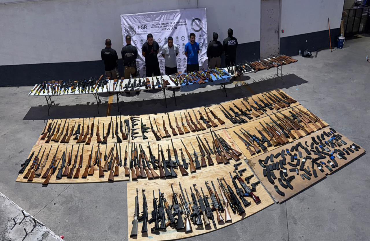 Decomisan 210 armas de alto poder en Nuevo León