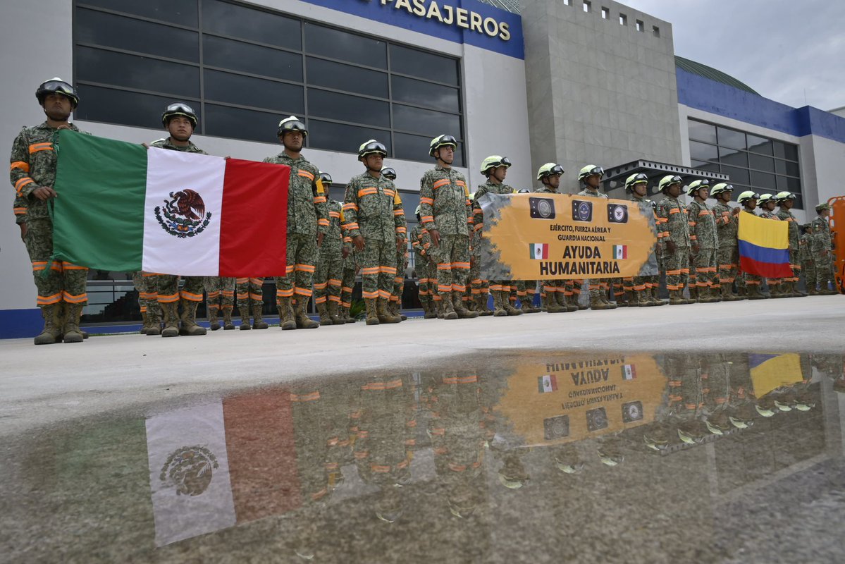 Mexico envia 78 toneladas de ayuda humanitaria a Colombia tras sismo