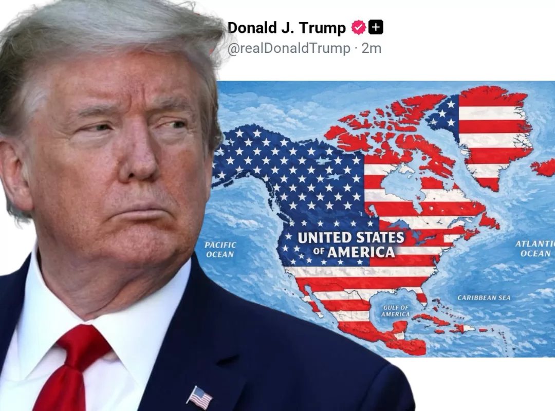 Trump plantea anexar a México en su mapa de Estados Unidos