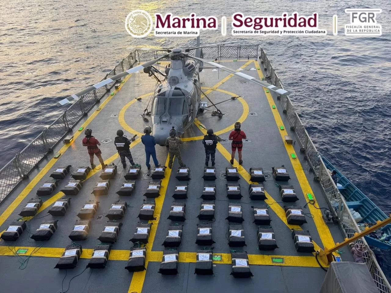 Marina decomisa 1.2 toneladas de cocaína en Oaxaca con apoyo de EU